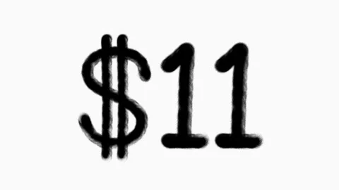11 Dollar Hand Drawn Animation For Finance Currency Money Business Concept Stock Footage 303486795
