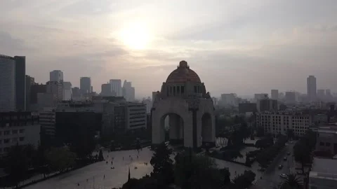 1.1 Drone Plaza de la Revolucion, Mexico Stock Footage
