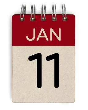 11 jan calendar Stock Illustration