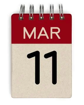 11 mar calendar Stock Illustration