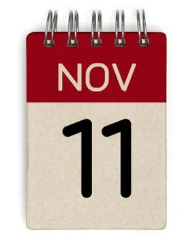 11 nov calendar Stock Illustration