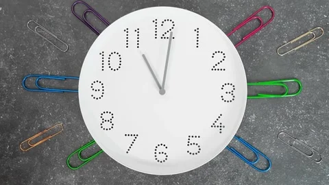 11 o'clock. Study or business time. Stock Footage 258850942