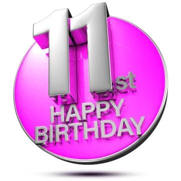 11 st 3d rendering on the pink circle behind the white background .(with Clip Stock Illustration