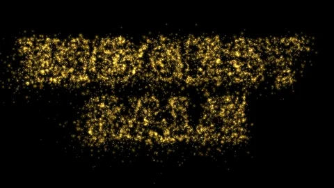 11 Text Animation with Gold Particles Biggest Sale Stock-Footage 129382528