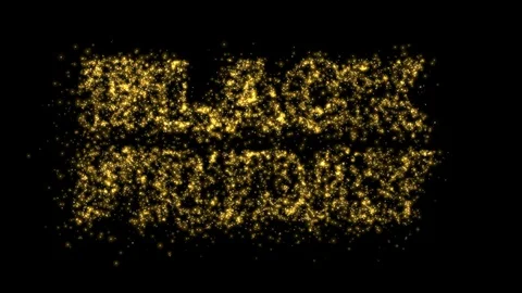 11 Text Animation with Gold Particles Black Friday Stock-Footage 129382555