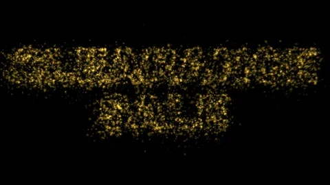 11 Text Animation with Gold Particles Clearance Sale 库存影片 129382560