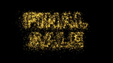 11 Text Animation with Gold Particles Final Sale Vidéo 129382608