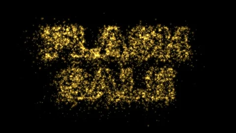 11 Text Animation with Gold Particles Flash Sale 库存影片 129382621