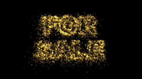 11 Text Animation with Gold Particles For Sale Stock Footage 129382653