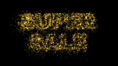 11 Text Animation with Gold Particles Super Sale 库存影片 129382771