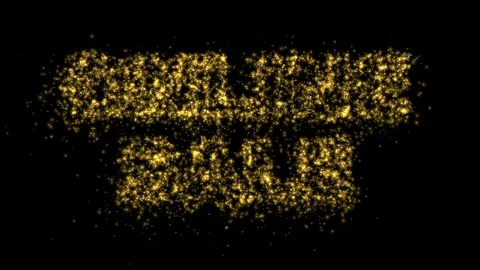 11 Text Animation with Gold Particles Online Sale Stock-Footage 129904088