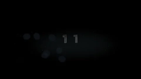 11 title metal text on black alpha channel background Stock Footage 295813834
