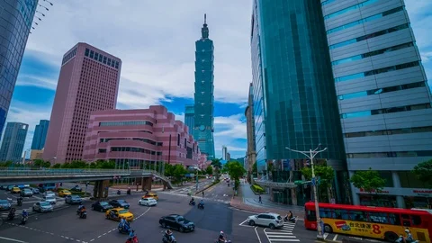 11 VDO motion TL 3 Taipei day2 Video stock 125558913