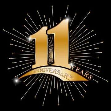 11 years anniversary Stock-Illustration