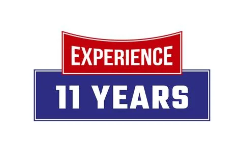 11 Years Experience Seal Vector Illustrazione stock