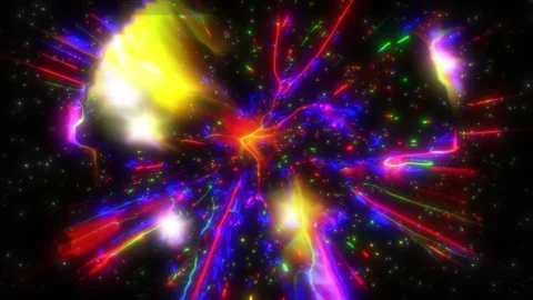 110 Bpm Synchronized Colorful Light Streaks VJ Loop Background 4K 60 FPS Stock Footage 270924342