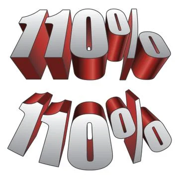 110 Percent Illustrazione stock