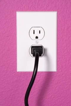 A 110 volt wall outlet Stock Photos