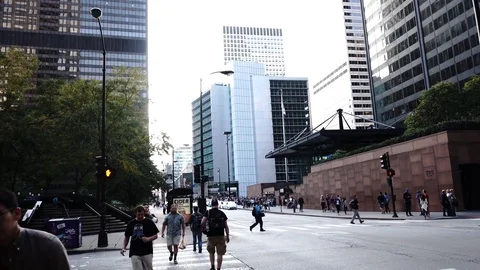 11.02.2016 High Buildings in the down town of Chicago Stock Footage 73493897