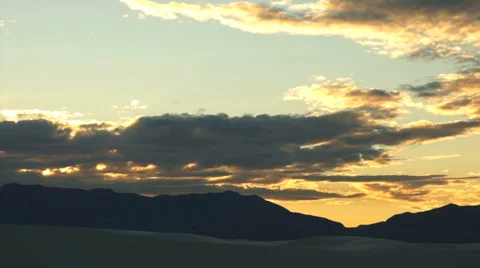 110414 sunset white sands Stock Footage 1086775