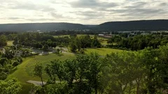 Panoramic aerial view of war cemetery, Fort Indiantown Gap National