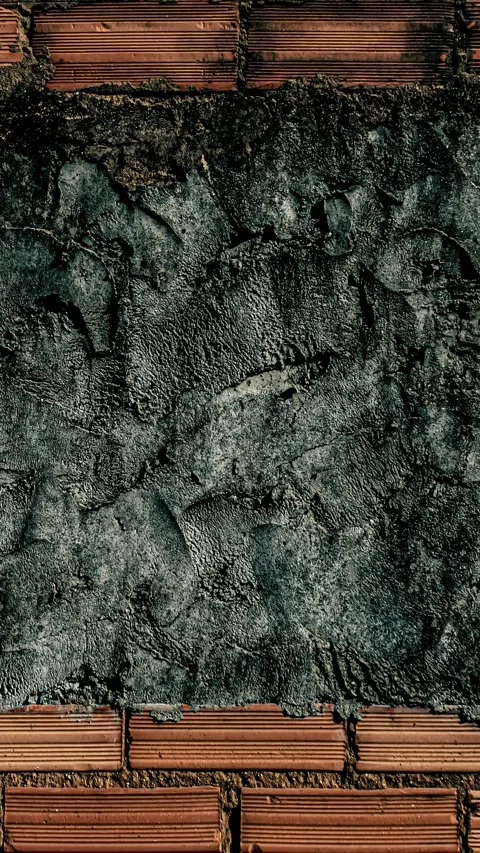 110_Rough textured wall with brick pattern.mp4 Stock Footage 347072442