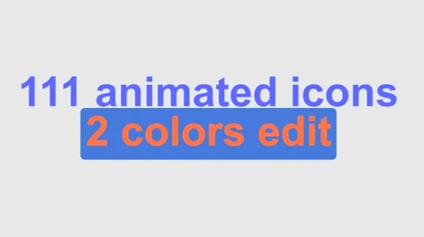 111 icon set Pack  in-out 10 sec Stock After Effects