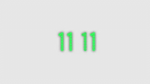 11:11 magic number or lucky time Stock Footage 230677487