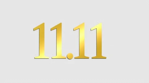 11:11 magic number or lucky time of day angel number, Stock Footage 230687539