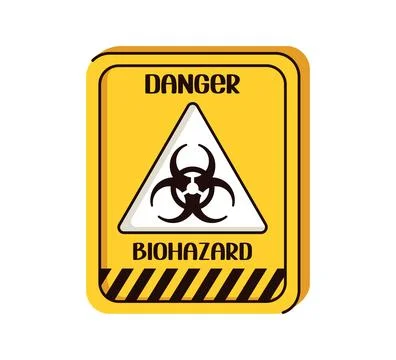 1113.ill.7.biohazard symbol flat Stock Illustration