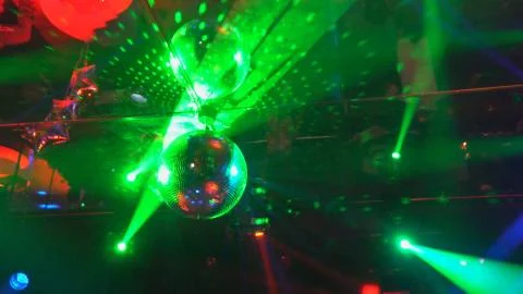 Video: Multi-colored laser beams and fog in dark proceeding from one ...