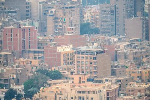 .11/18/2018 Cairo, Egypt, panoramic view of the central and business part of Stock Photos
