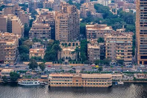 .11/18/2018 Cairo, Egypt, panoramic view of the central and business part of Stock Photos
