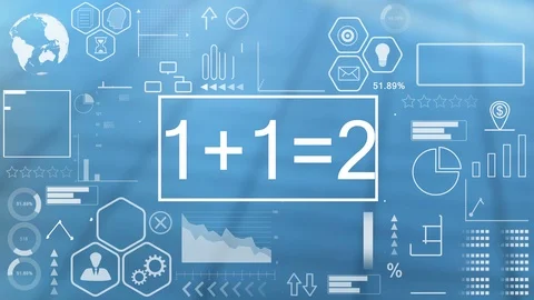 1+1=2, Animated Typography Stock-Footage 116352540