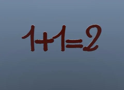 1+1=2 Stock Illustration