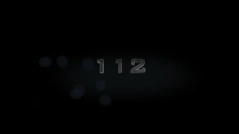 112 title metal text on black alpha channel background Stock Footage 295867475