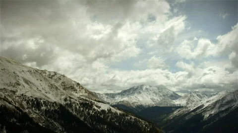 (1120) Winter Snow Storm Mountain Pass Colorado Skiing, LOOPING! Stock Footage