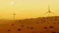 (1121) Desert Electric Power Wind Turbine Farm Alternate Energy Aerial HD Footage