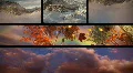 (1129) Sky Clouds Mountains Sunsets and Seasons Composition Loop HD Footage