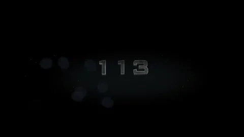 113 title metal text on black alpha channel background Stock Footage 295867607