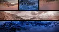 (1130) Snowy Mountains Sunset Composition Loop HD Footage