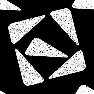 1140 Seamless pattern with rounded black triangles Stock Illustration