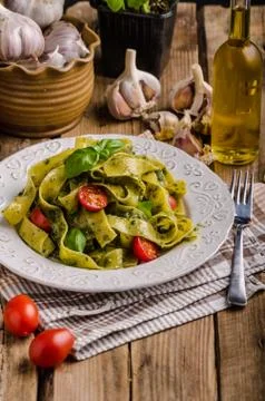 Pasta  with  basil  pesto,  very  simple  and  delicious.  Pesto  from  olive  oil,  basil,  nuts  and  parmasan xkwx pasta,  pesto,  food,  basil,  sauce,  italian,  green,  spaghetti,  plate,  healthy,  spinach,  tagliatelle,  white,  dish,  cheese,  cuisine,  meal,  cooking,  herb,  tasty,  traditional,  italy,  gourmet,  dinner,  lunch,  restaurant,  oil,  parmesan,  fresh,  background,  eating,  leaf,  fettuccine,  homemade,  diet,  garlic,  vegetarian,  closeup,  vegetable,  photography,  mediterranean,  parmasan,  milan,  olive,  bio,  organic