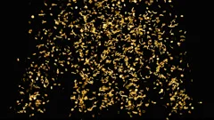Golden Confetti with Alpha channel