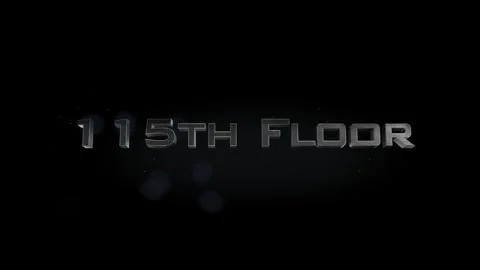115th Floor title metal text on black alpha channel background Vídeos de archivo 295867830