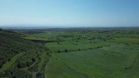 116. Landscape. The plains and meadows of Cyprus. moving in a straight line Stock Footage 267885546