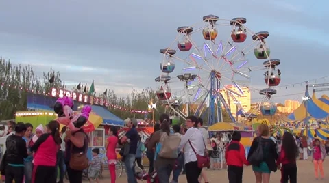 1165 Ferriswheel Stock Footage 34345308