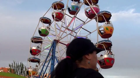 1166 Ferriswheel Stock Footage 34346144