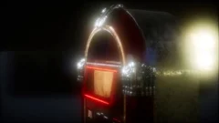 retro jukebox in the dark