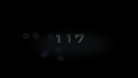 117 title metal text on black alpha channel background Stock Footage 295867799
